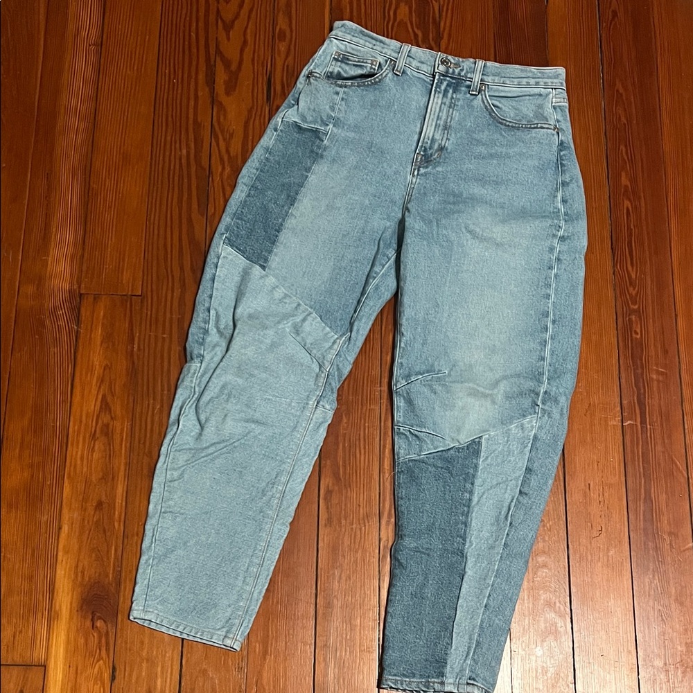 Veronica Beard Patchwork Charlie Barrel Jeans 26 - image 2